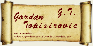 Gordan Topisirović vizit kartica